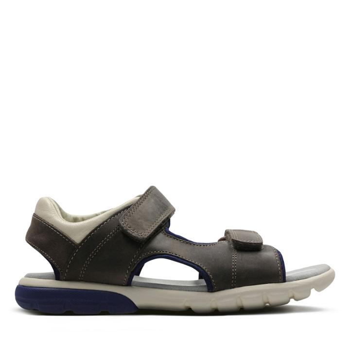 Clarks Rocco Wave - Brown Leather - Childrens 7.5