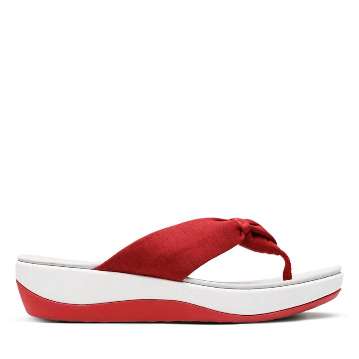 Clarks Arla Glison - Red Fabric - Womens 8