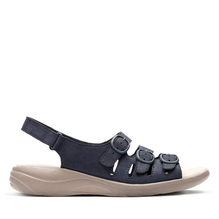 Clarks Saylie Quartz - Navy Nubuck - Womens 9