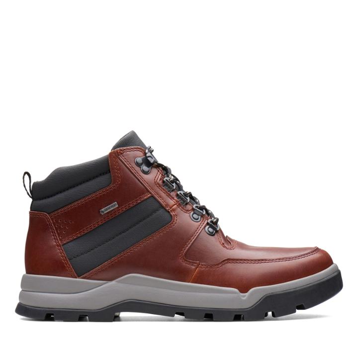Clarks Un Atlas Up Gore-tex - Dark Tan Leather - Mens 10.5