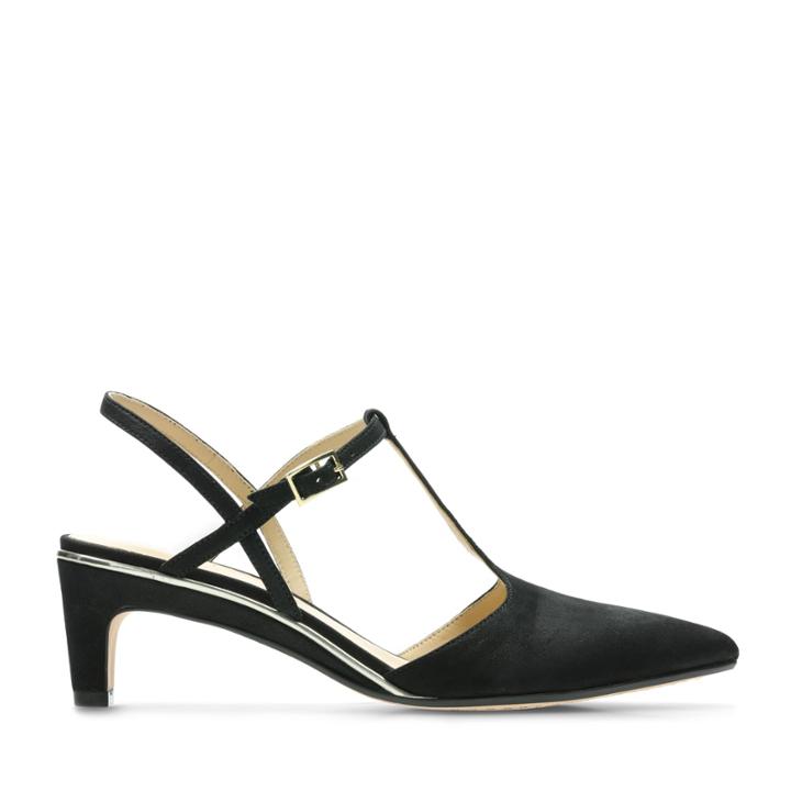 Clarks Ellis Lola - Black Nubuck - Womens 9.5