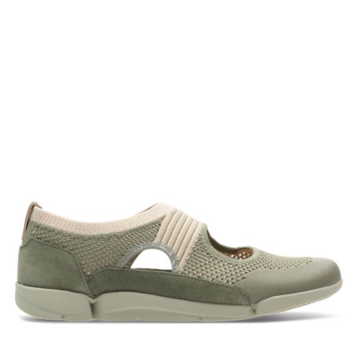 Clarks Tri Tone - Khaki Combi - Womens 8