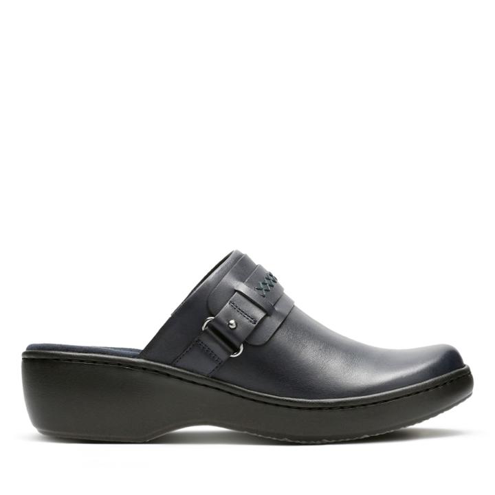 Clarks Delana Amber - Navy Leather - Womens 7.5