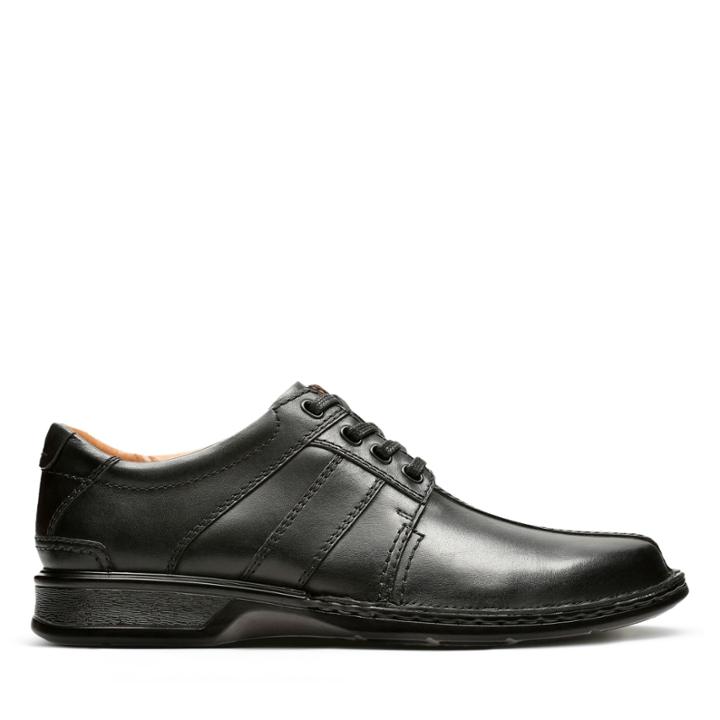 Clarks Touareg Vibe - Black Leather - Mens 9.5