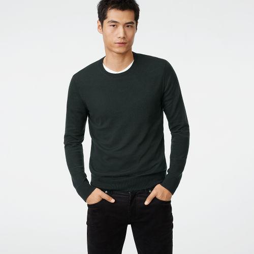 Club Monaco Color Green Merino Crew Sweater