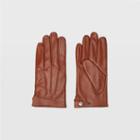 Gl Color Brown Leather Snap Glove
