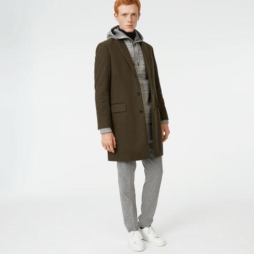 Club Monaco Color Green Wool Topcoat