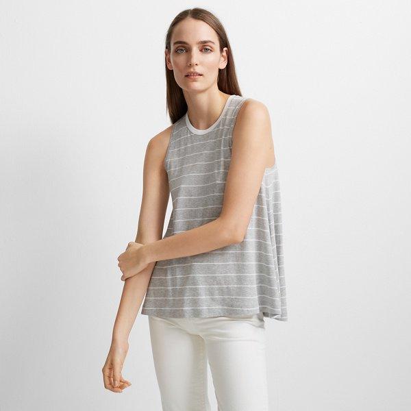 Club Monaco Grey Stripe Pibby Tank