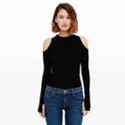 Gbtso Color Black Gbtso Cold-shoulder Top