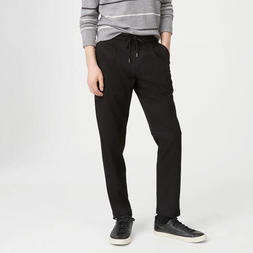 Club Monaco Color Black Pleated Twill Trouser