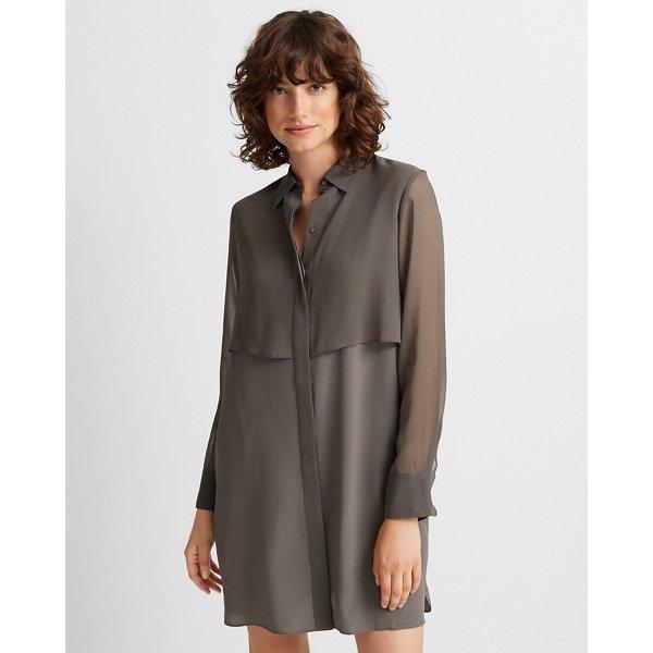 Club Monaco Cargo Grey Bruksyde Silk Dress