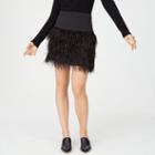 Club Monaco Color Black Bernee Feather Skirt