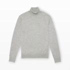 Club Monaco Color Grey Fine Knit Merino Turtleneck In Size Xs