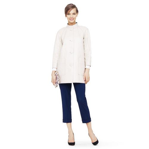 Club Monaco Color White Cierra Patent Leather Jacket