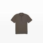 Club Monaco Color Military Olive Poplin Trim Henley