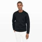 Club Monaco Color Black Ottoman Crew Sweater In Size Xs