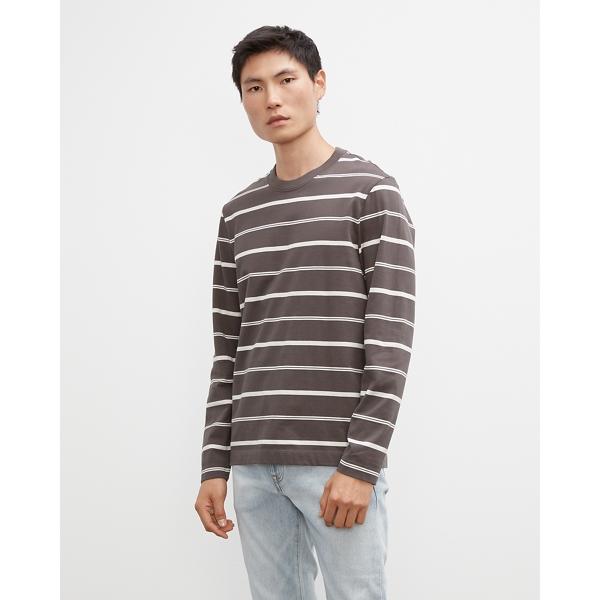 Club Monaco Long Sleeve Thin Stripe Tee