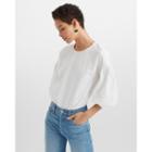 Club Monaco Long Sleeve Seersucker Top
