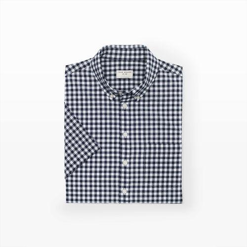 Club Monaco Color Blue Slim Gingham Popover