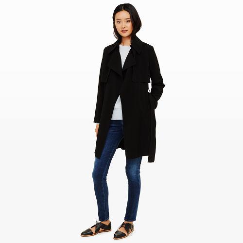 Club Monaco Color Black Kapana Trench Coat