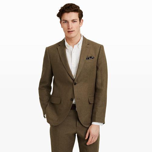 Club Monaco Color Green Grant Linen Blazer