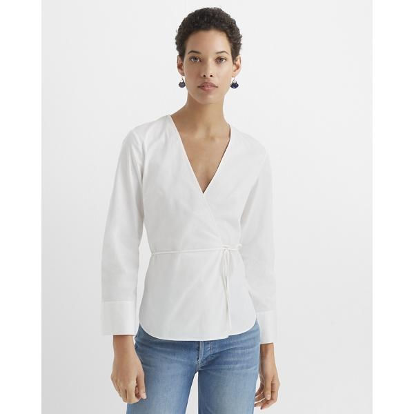Club Monaco Long Sleeve Wrap Top