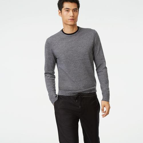 Club Monaco Color Grey Merino Double-collar Sweater