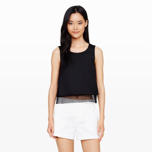 Club Monaco Color Black Cilla Crop Tank