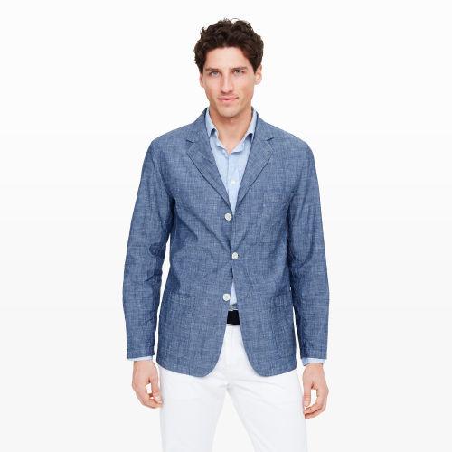 Club Monaco Color Blue Hartford Chambray Sport Coat