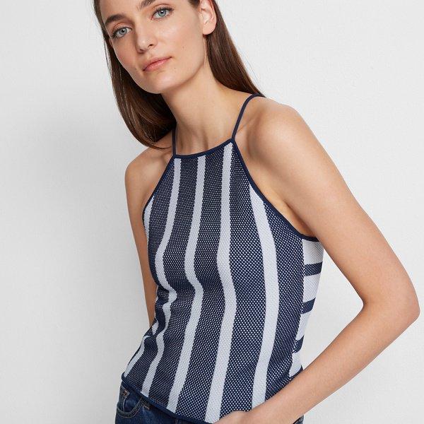 Club Monaco Blue Mix Hayzehl Halter Top