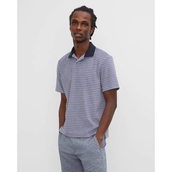 Club Monaco Striped Terry Polo