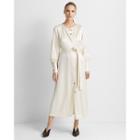 Club Monaco White Silk Shirtdress