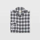 Club Monaco Color Grey Slim Flannel Plaid Shirt