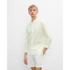 Club Monaco Band Collar Slub Cotton Shirt