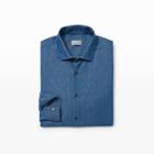 Club Monaco Color Blue Slim Spread Indigo Shirt