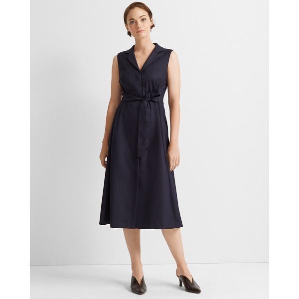 Club Monaco Navy Half Belted Dress