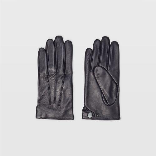 Gl Color Blue Leather Snap Glove