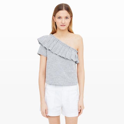 Club Monaco Color Grey/white Multi Florin Top