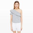 Club Monaco Color Grey/white Multi Florin Top