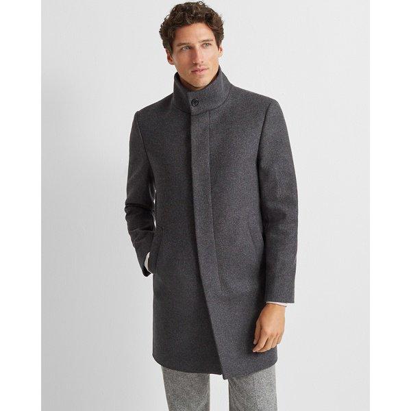 Club Monaco Charcoal Funnel-neck Coat