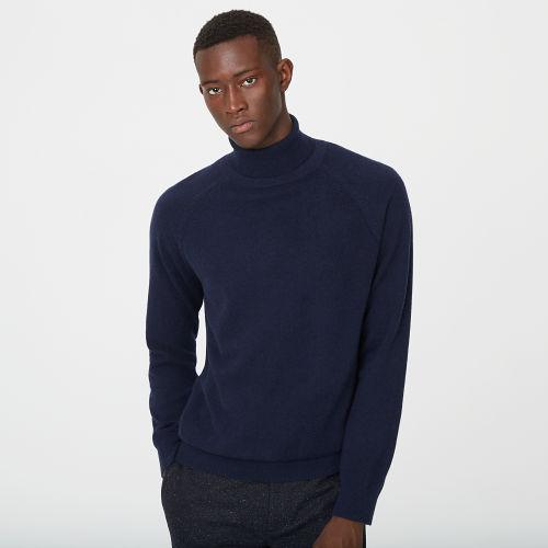 Club Monaco Color Blue Cashmere Turtleneck