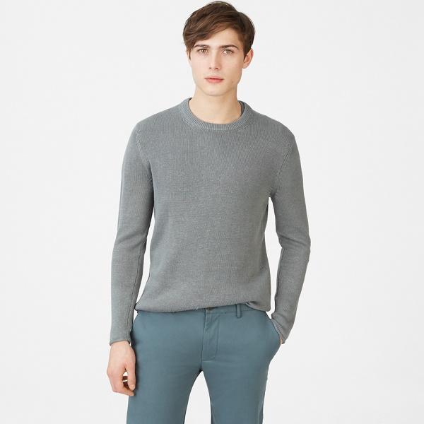 Club Monaco Sage Plaited Linen Crew