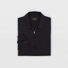 Club Monaco Black Twill Zip Pullover