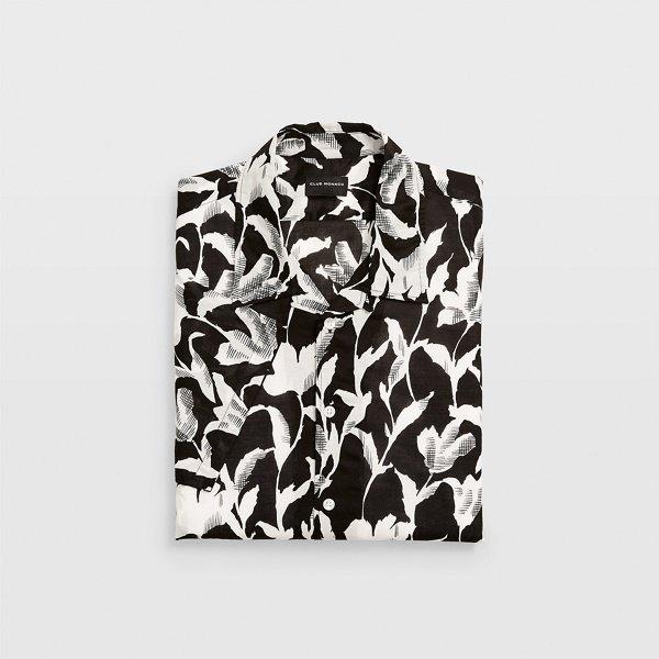 Club Monaco Black Multi Slim Floral Shirt