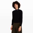 Club Monaco Color Black Kalani Embroidered Sweater