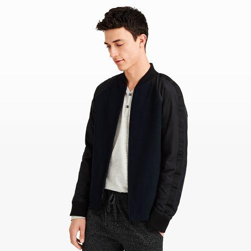 Club Monaco Color Blue Tonal Raglan Bomber