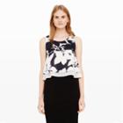 Club Monaco Color Blue Sawicka Silk Crop Top