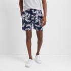 Club Monaco Navy Multi Baxter 7 Bosque Leaves Short