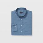 Club Monaco Wharf Blue Slim Solid Flannel Shirt