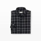 Club Monaco Color Grey Slim-fit Tri-plaid Shirt